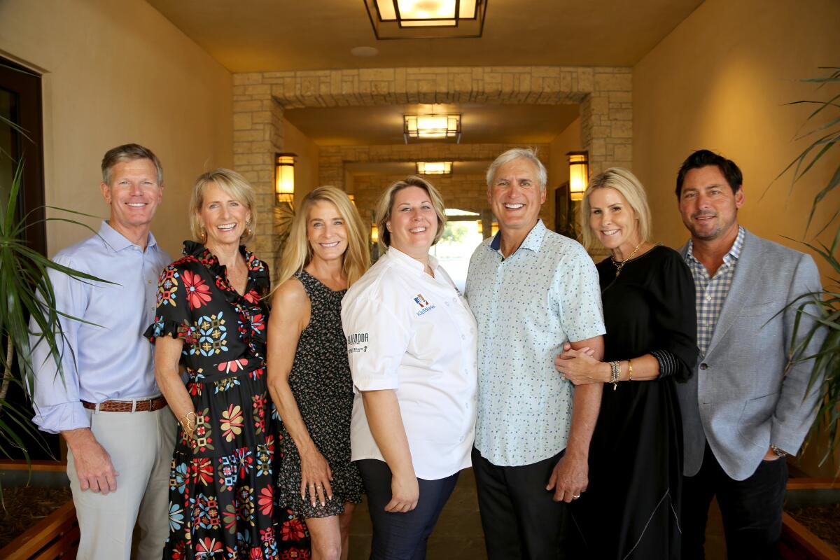 Honorary Chef Lindsay Smith-Rosales of Nirvana Grille in Laguna Beach, center, with event co-chairs.