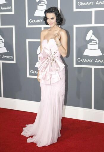 Lebanese designer Basil Soda dressed Katy Perry for last year's Grammys in a bubble gum pink gown with overgrown origami flora at the waist.