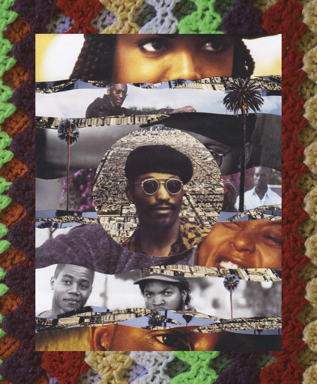 Photo collage featuring John Singleton.