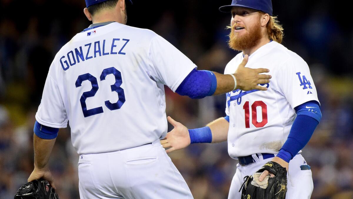 Dodgers' Adrian Gonzalez expected to miss playoffs with back