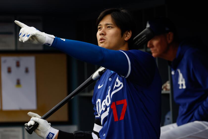 Los Angeles, CA - March 24: Los Angeles Dodgers designated hitter Shohei Ohtani.