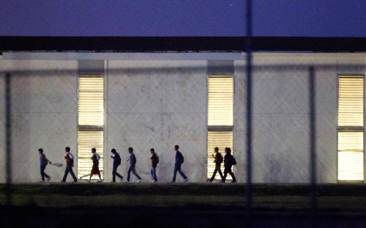 Immigrant minors who enter the U.S. alone and undocumented are housed in shelters like this one in Texas.