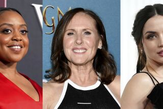 Quinta Brunson appears at Time's second annual Women of the Year Gala in Los Angeles on March 8, 2023, left, Molly Shannon appears at a special screening of "A Good Person" in New York on March 20, 2023, center, and Ana de Armas appears at the 29th annual Screen Actors Guild Awards in Los Angeles on Feb. 26, 2023. Brunson, Shannon and De Armas will each host "Saturday Night Live" episodes in April. (AP Photo)