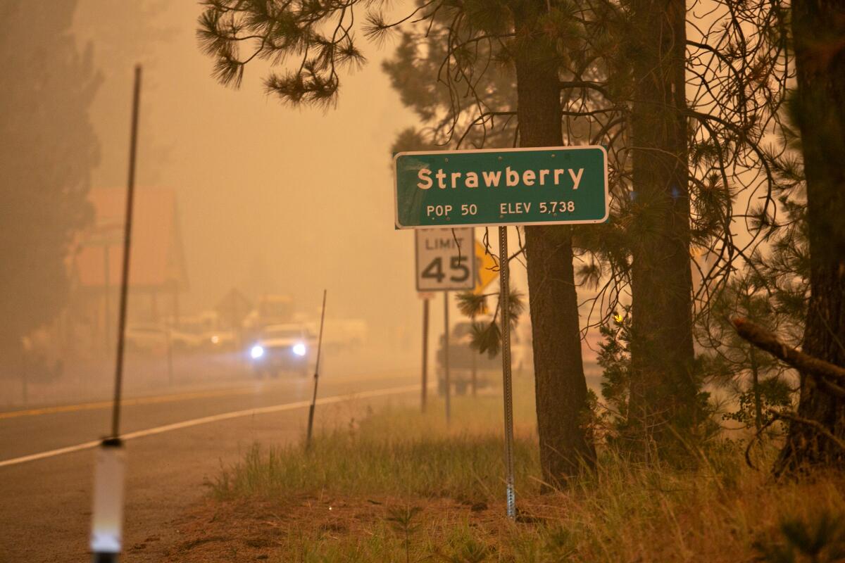 Firefighters continue to tackle the Caldor Fire in Strawberry.