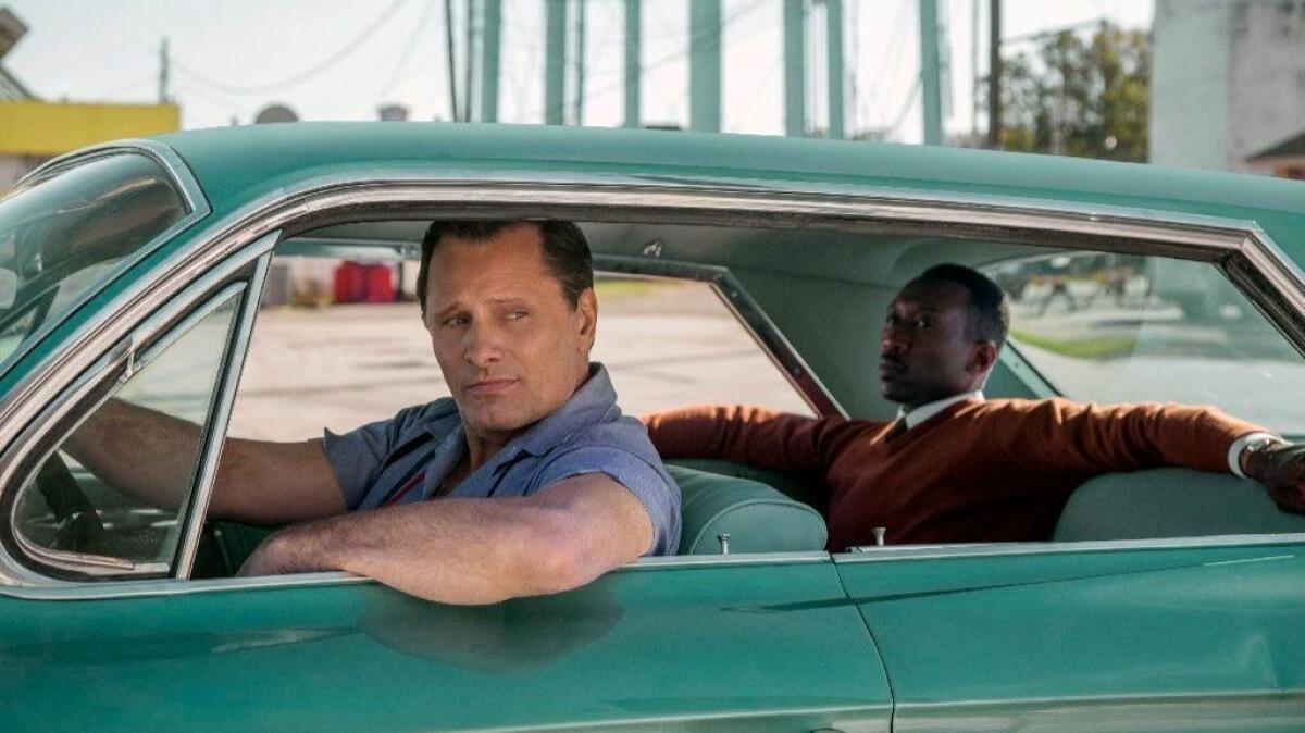 Viggo Mortensen and Mahershala Ali in "Green Book"