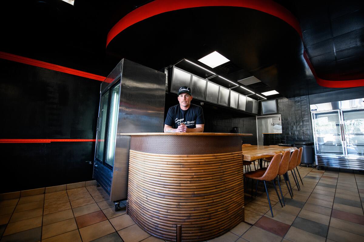 Chef Steve Brown inside his newly opened Swagyu Chop Shop in Poway.