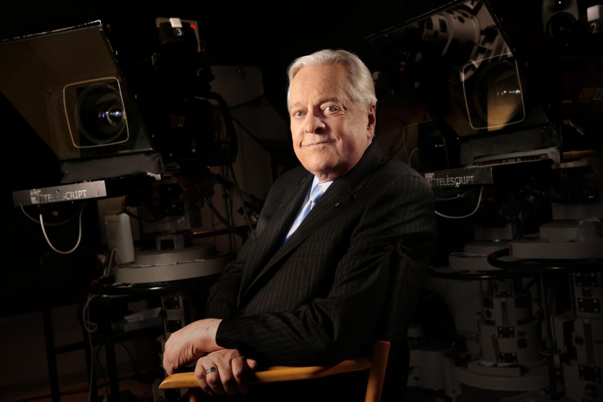 Film historian Robert Osborn is shown at HBO's New York studio on Oct. 31, 2013.