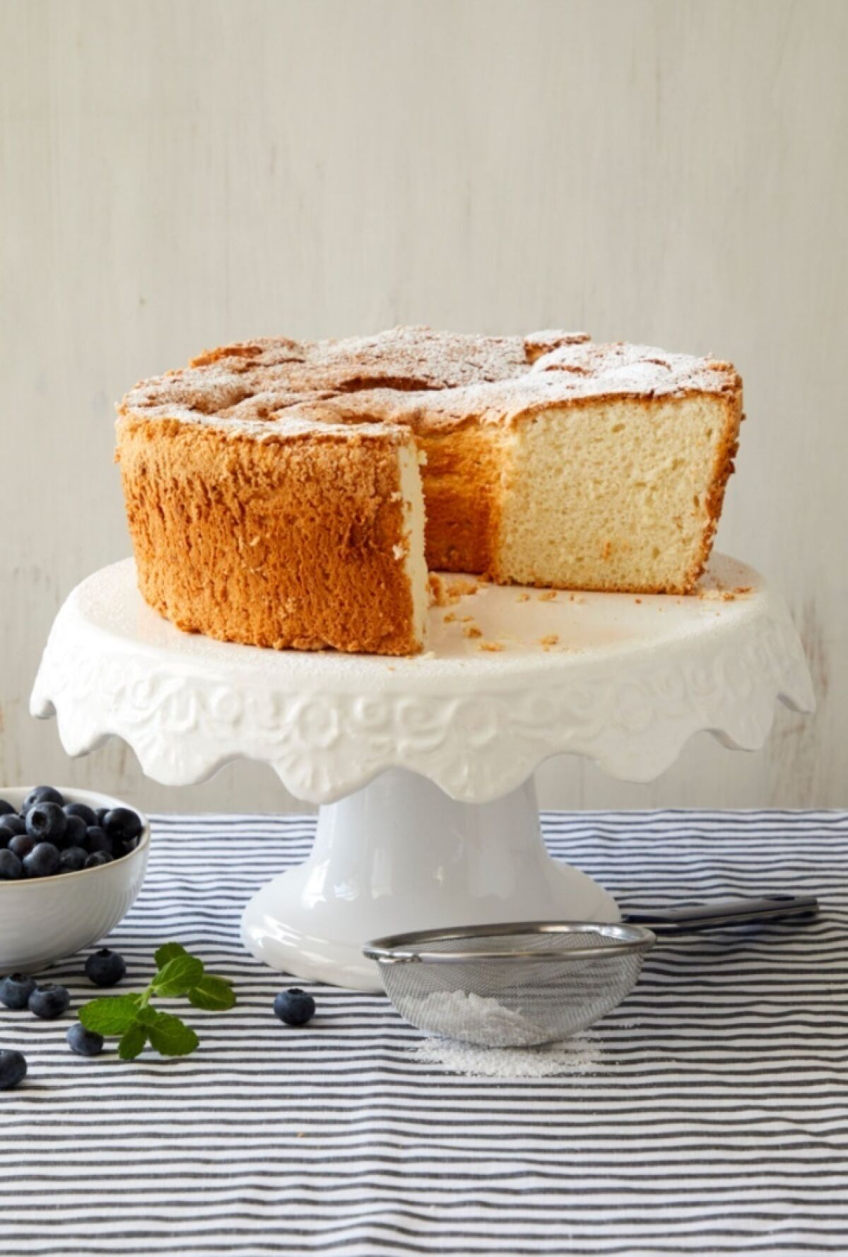 This image released by Harper Horizon shows a recipe for angel food cake from the cookbook "The Fresh Eggs Daily Cookbook" by Lisa Steele. (Tina Rupp/Harper Horizon via AP)