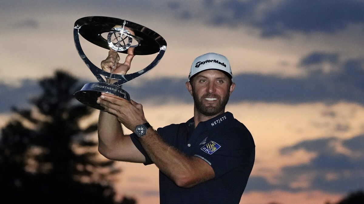 Dustin Johnson Dominates To Win Northern Trust By 11 Shots Los Angeles Times