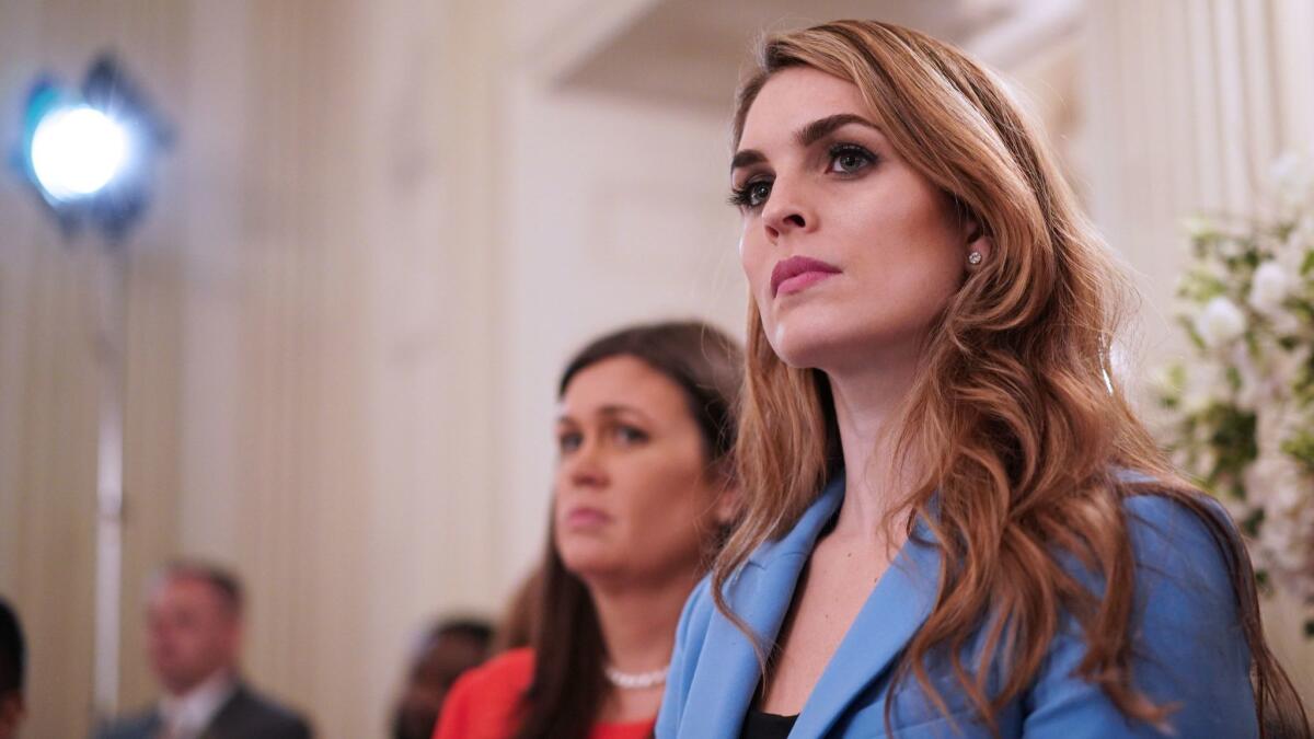 Then-White House Communications Director Hope Hicks in February 2018.