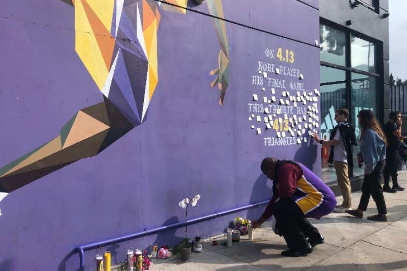 Melrose Avenue memorial for Kobe Bryant