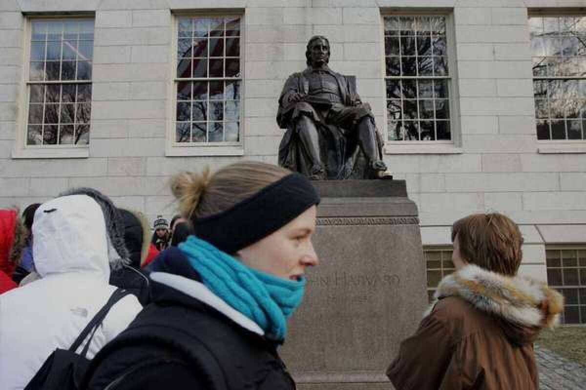 A statue of John Harvard that appears to preside over Harvard Yard is known as the "statue of three lies."