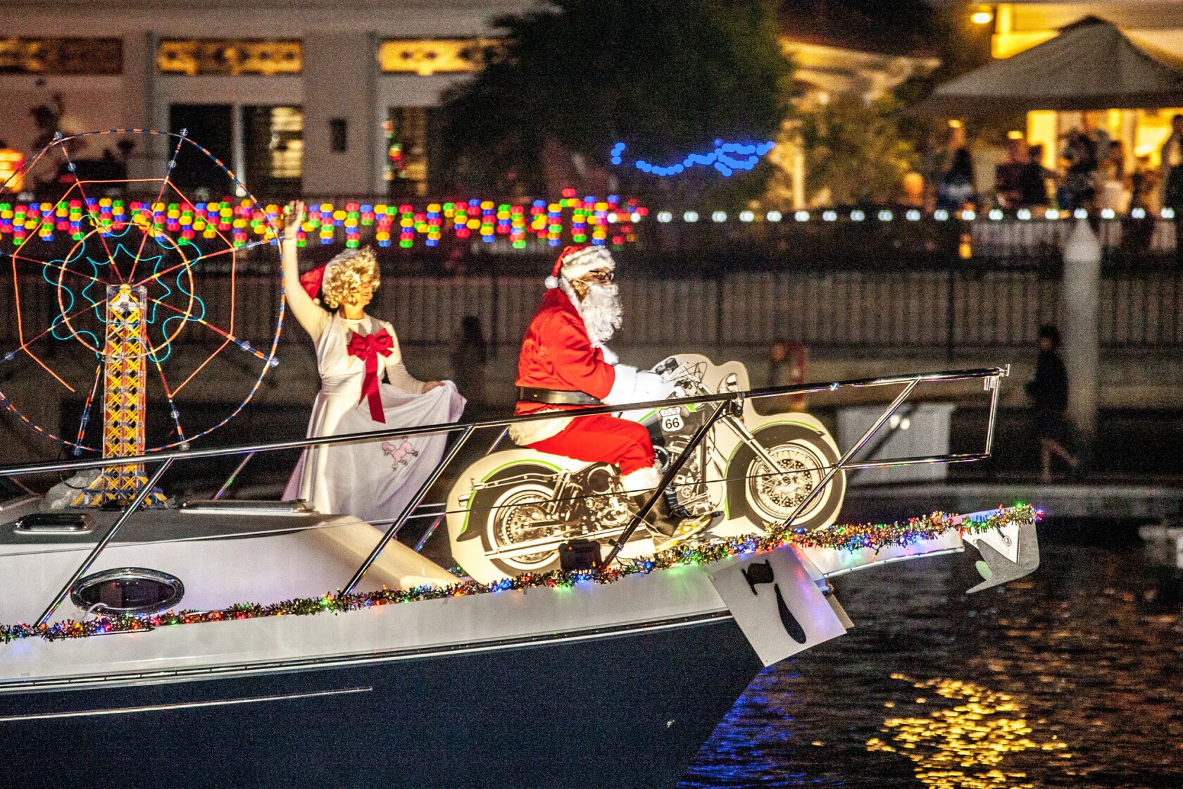 Boat parade returns to light up Huntington Harbour Los Angeles Times