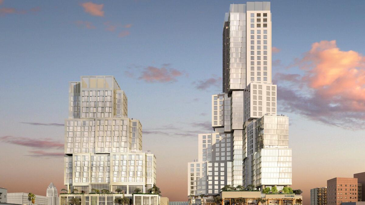 A rendering of the $1-billion Grand Avenue Project on Bunker Hill, which recently received some Chinese funding.