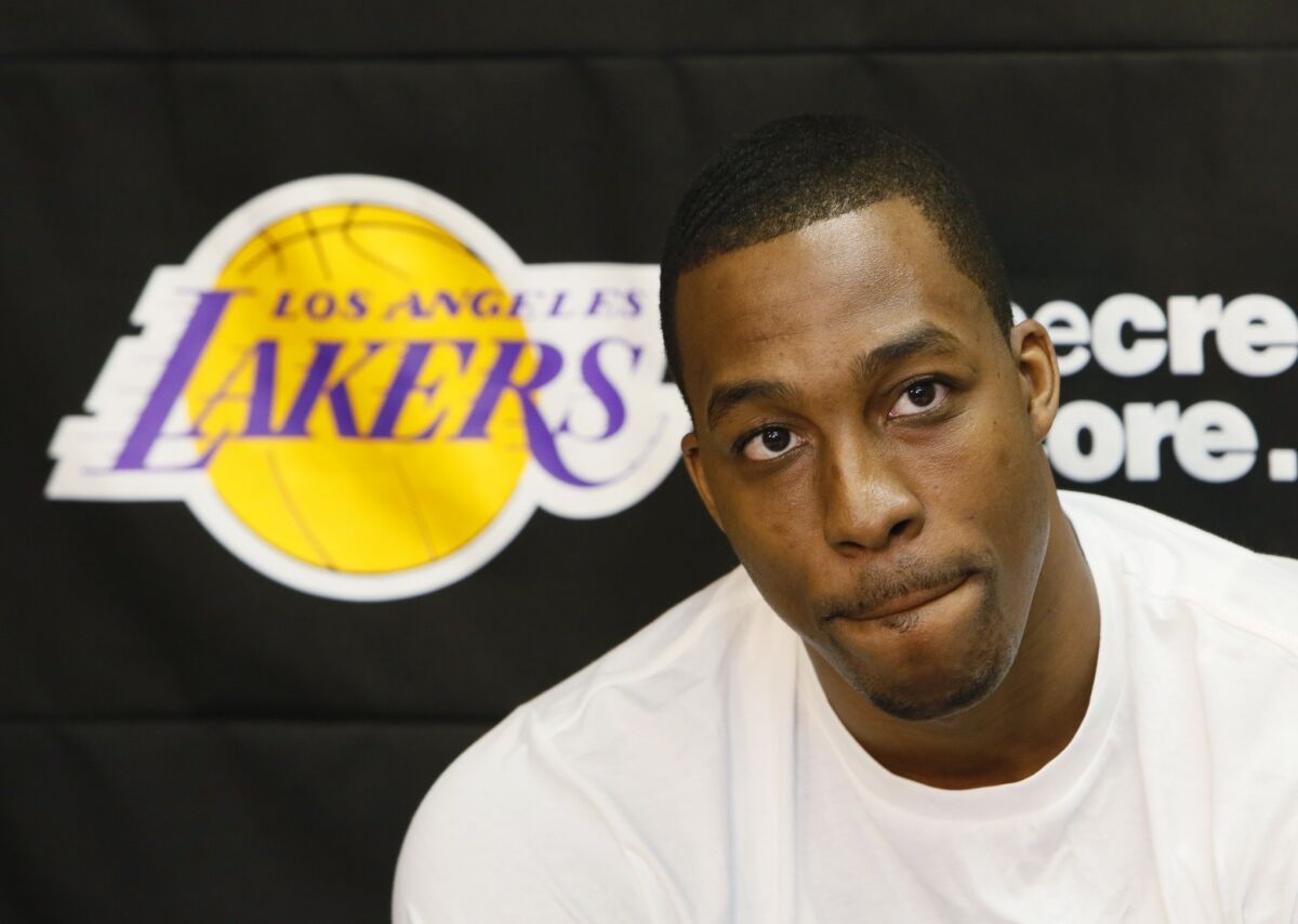 Lakers center Dwight Howard becomes an unrestricted free agent Sunday night.