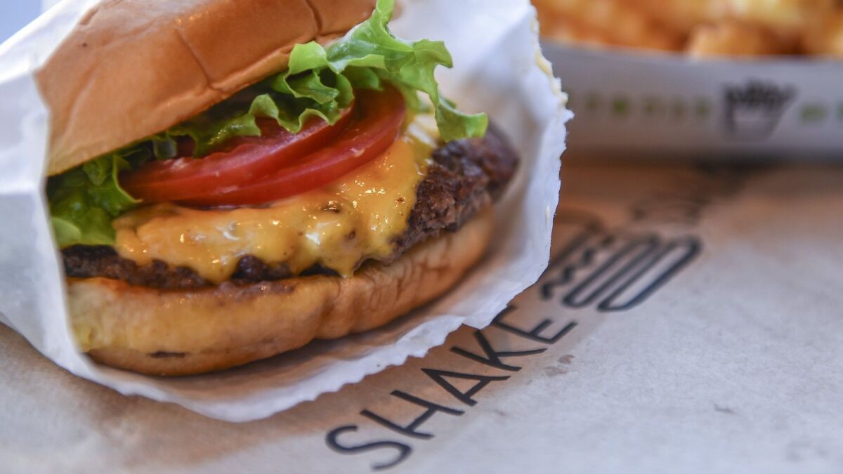 Shake Shack led the rankings in a report examining the use of antibiotics in beef. The up-and-coming chain buys no beef raised with routine use of antibiotics.