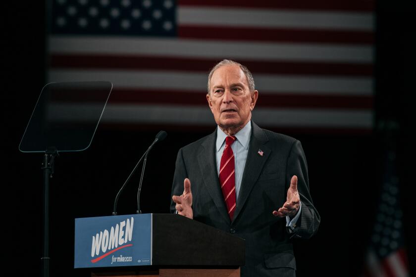NEW YORK, NY - JANUARY 15: Former New York City mayor and 2020 Democratic presidential candidate Mike Bloomberg speaks at a rally on January 15, 2020 in New York City. The event marked the kickoff of Bloomberg's "Women For Mike" outreach campaign. (Photo by Scott Heins/Getty Images)