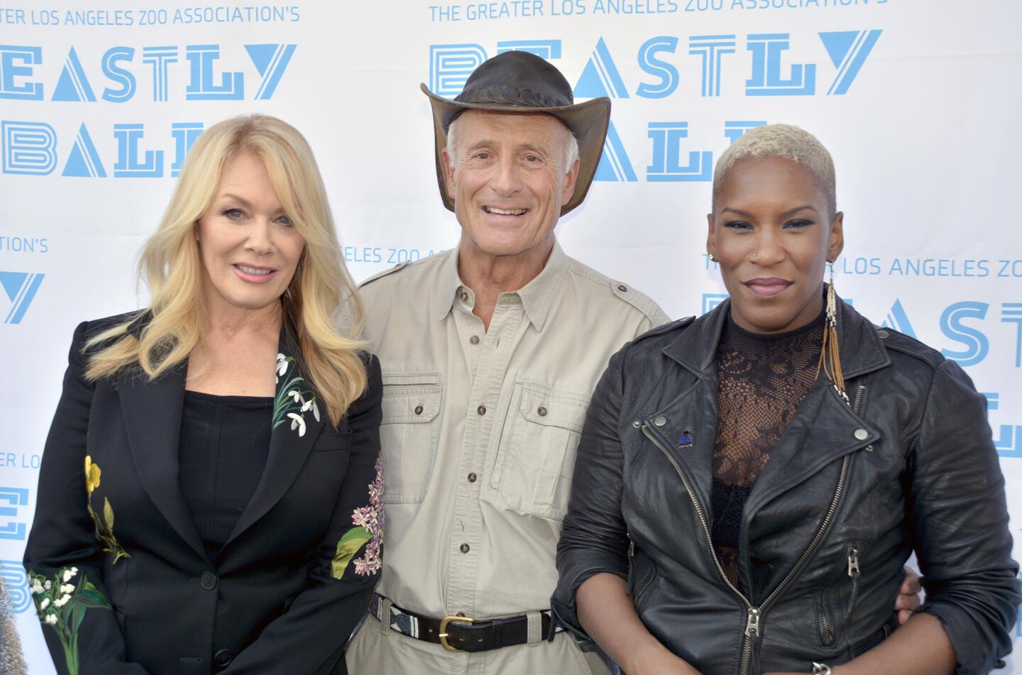 Beastly Ball honoree Jack Hanna with two of the evening's headliners, Nancy Wilson, left, and Liv Warfield.