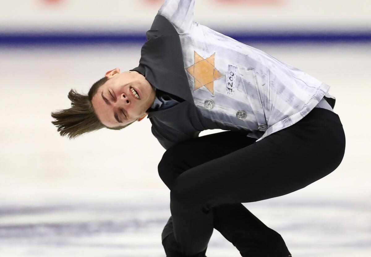 Russia's Anton Shulepov performs in the men free skating at the Grand Prix of Figure Skating event Nov. 23 in Sapporo, Japan.