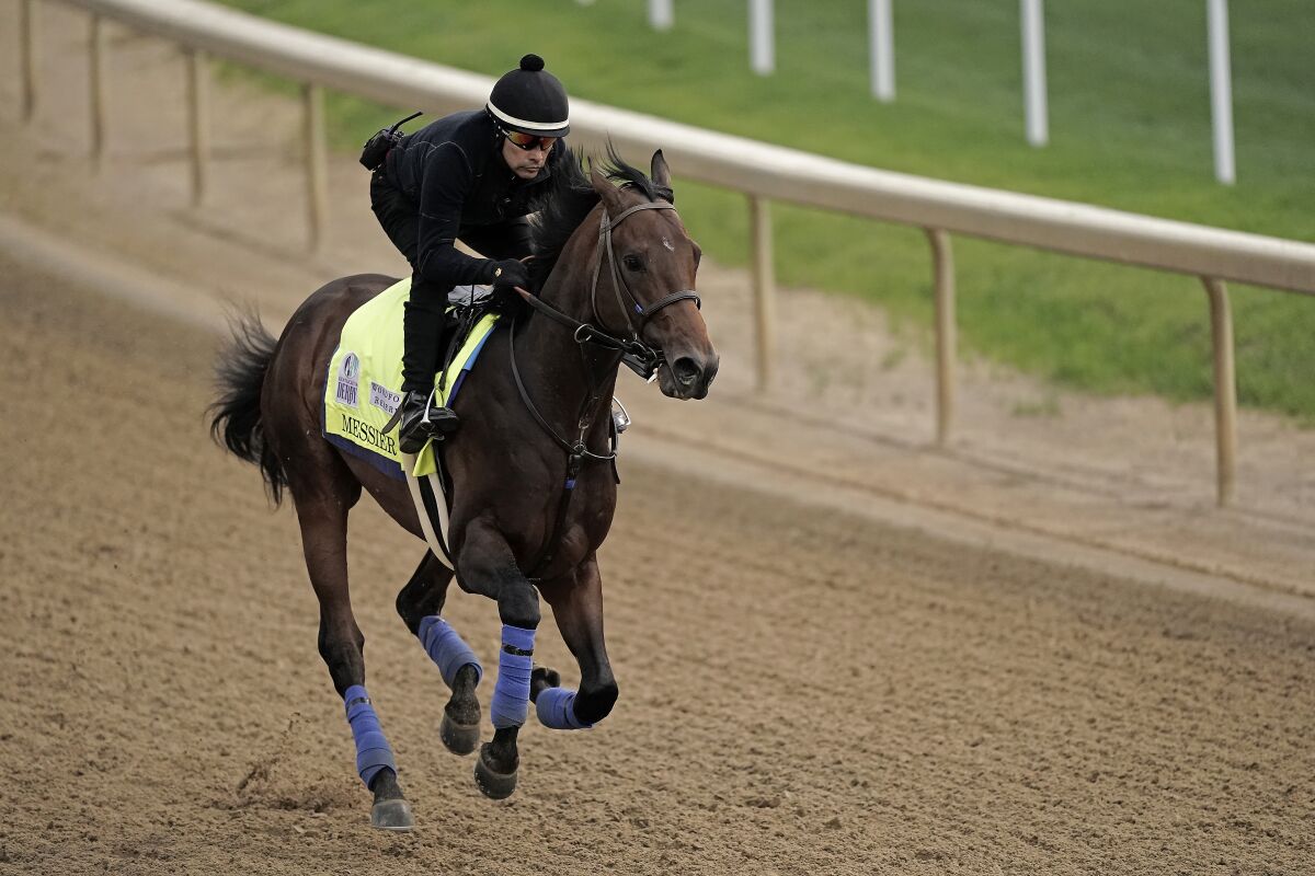 Kentucky Derby entrant Messier works out at Churchill Downs Wednesday