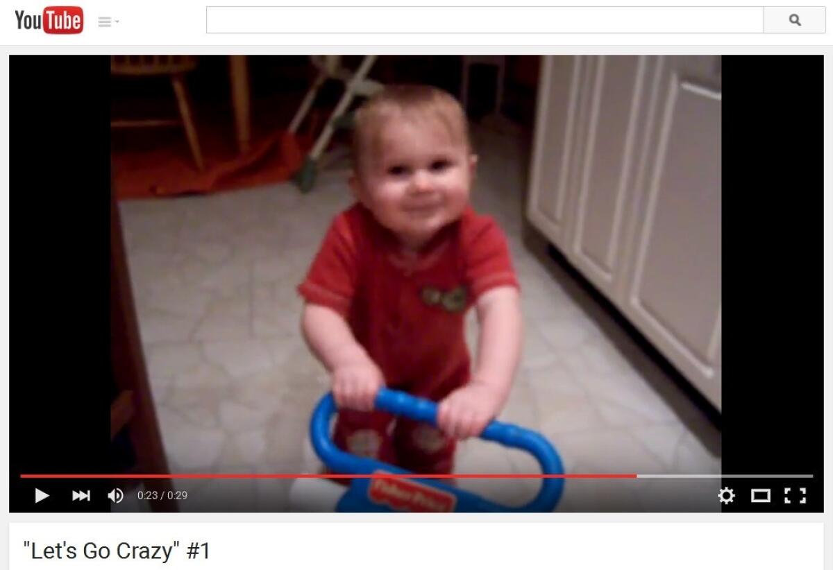 This is a screen grab from the "dancing baby" video that became the basis for an important copyright-law ruling by the 9th Circuit Court of Appeals Monday.