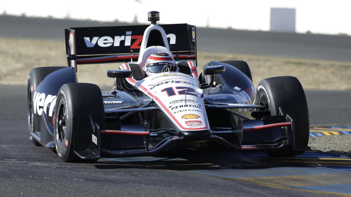 Will Power qualifies Saturday for Sunday's IndyCar Series race at Sonoma Raceway.