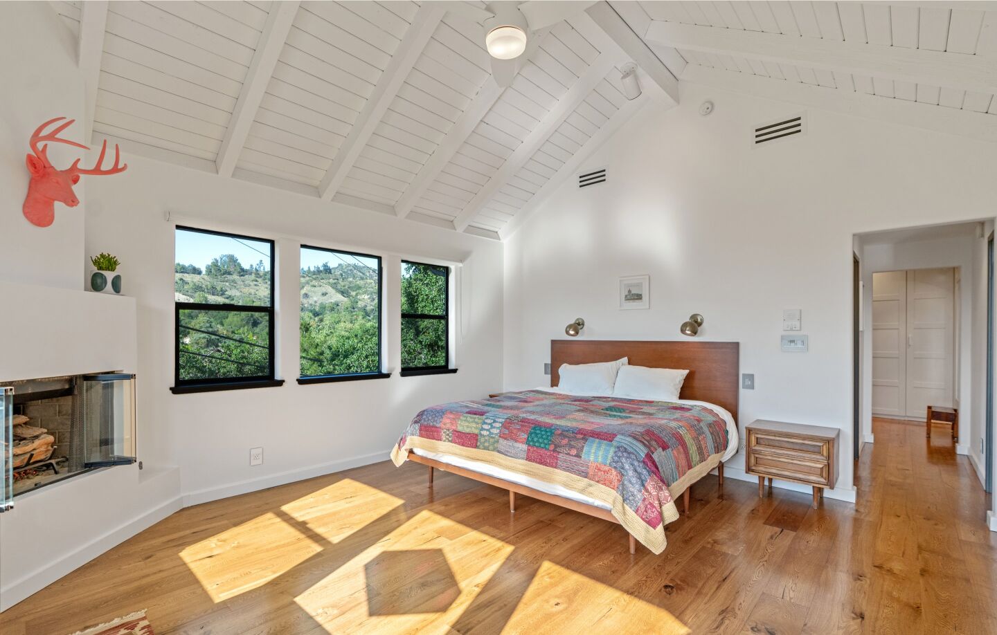 The bedroom.