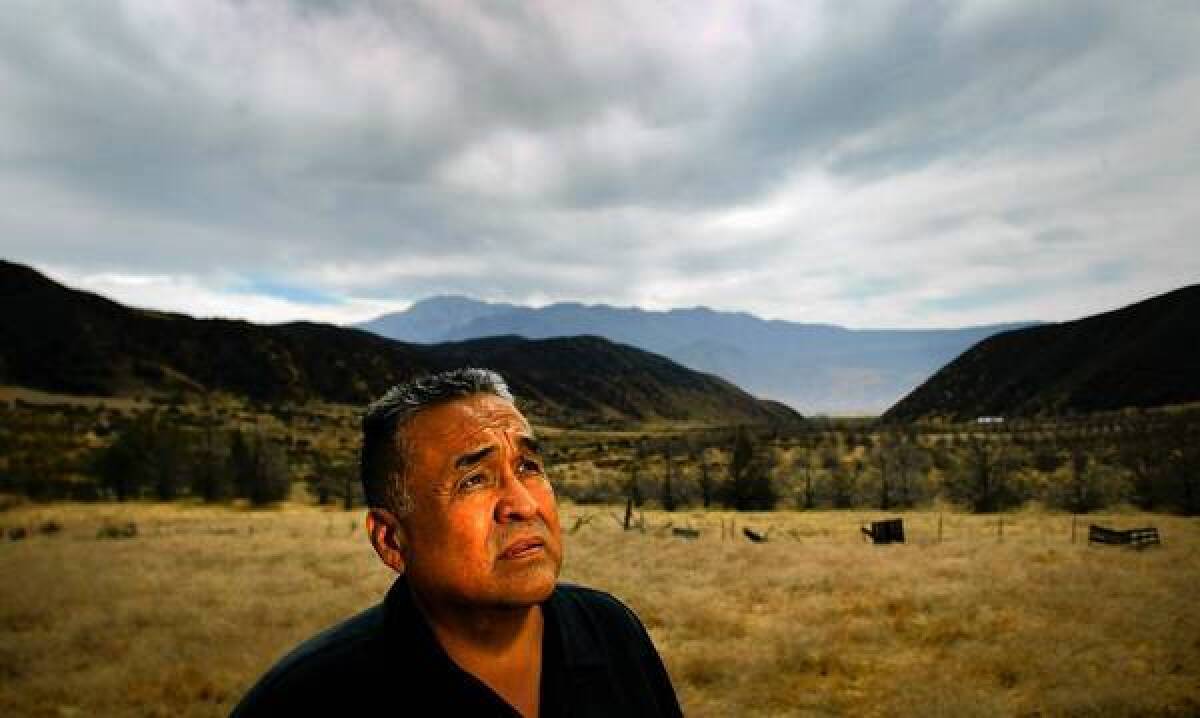 Maurice Lyons is shown in 2003 at a property known as Wild Bear Ranch, where he once hunted with his father and grandfather. He was chairman of the Morongo Band of Mission Indians from 2001 until 2006.