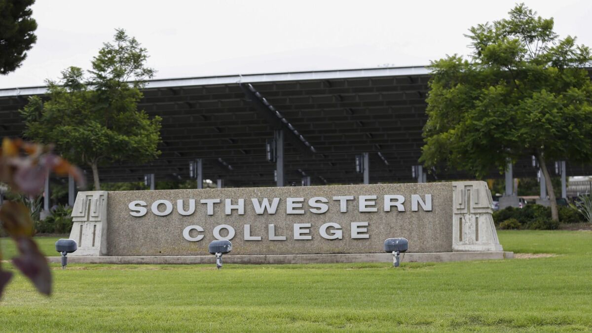 Southwestern College in the Chula Vista campus.