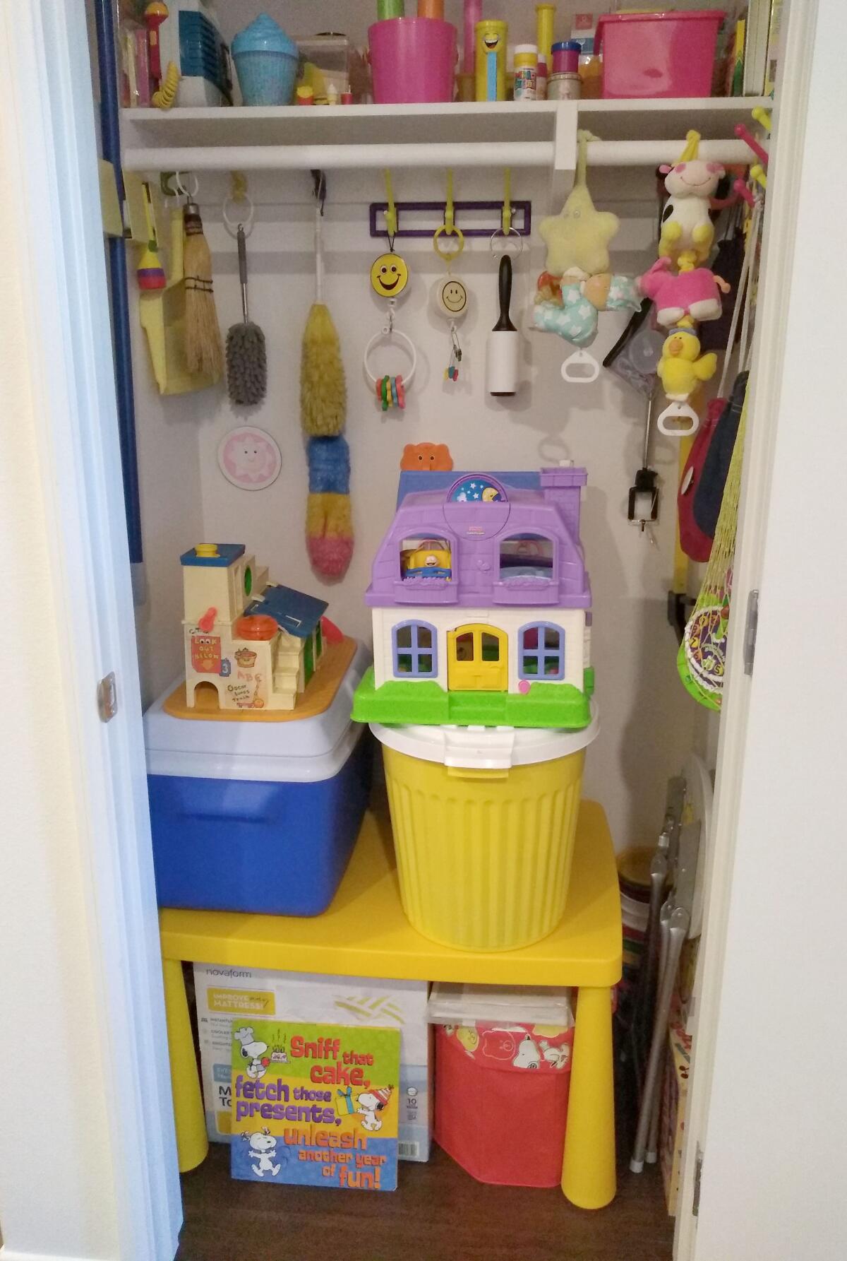 Ruthie Lawrence keeps all of her bright and cheerful belongings well organized in her apartment.