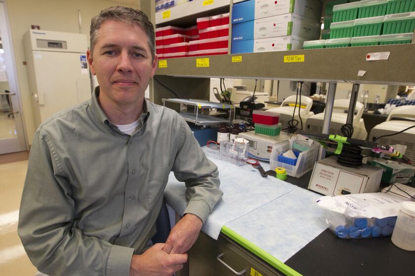 Professor Shane Crotty in his lab at the La Jolla Institute for Allergy and Immunology in 2016.