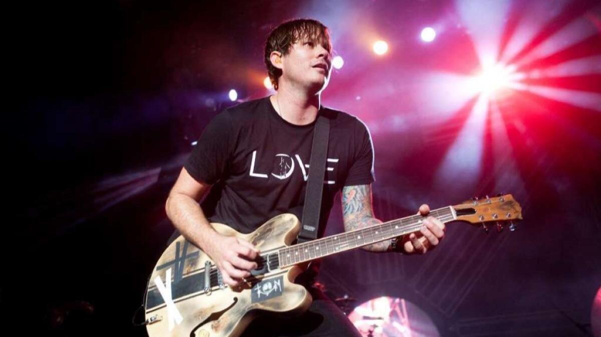 Lead singer Tom DeLonge of Blink-182 performs at the Virgin Mobile FreeFest on Aug. 30, 2009, in Columbia, Md.