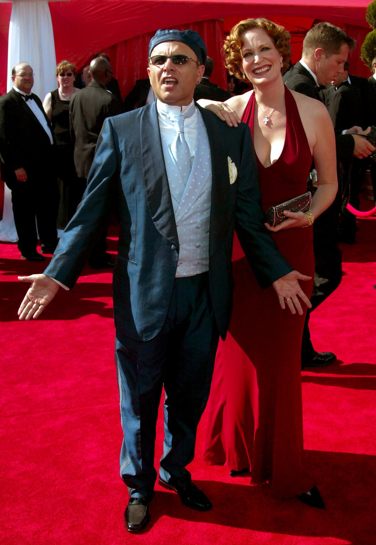 Joe Pantoliano and his wife on the red carpet at the 55th Primetime Emmy Awards 
