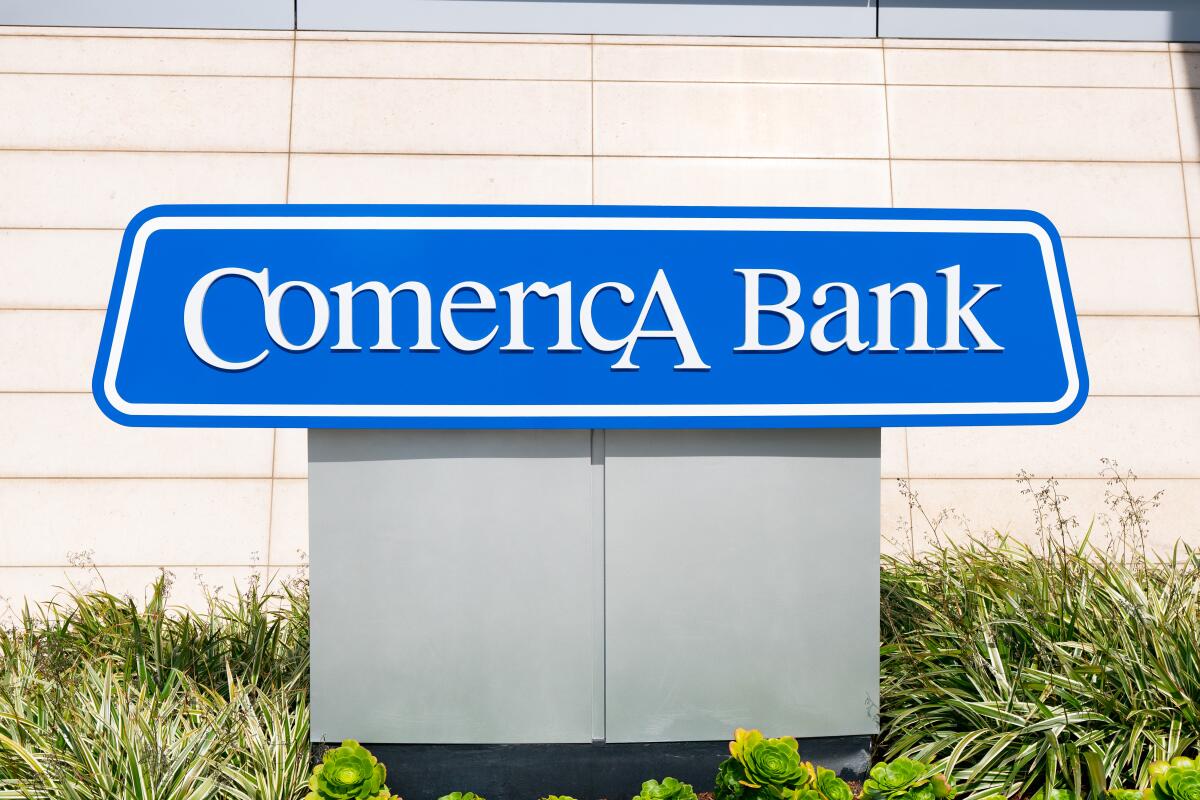 A view of the Comerica Bank offices in Century City