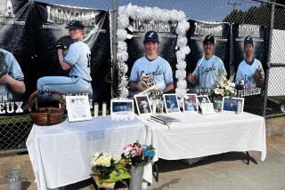 Loyola High remembers former baseball player Ryan Times before a game against Sherman Oaks Notre Dame.