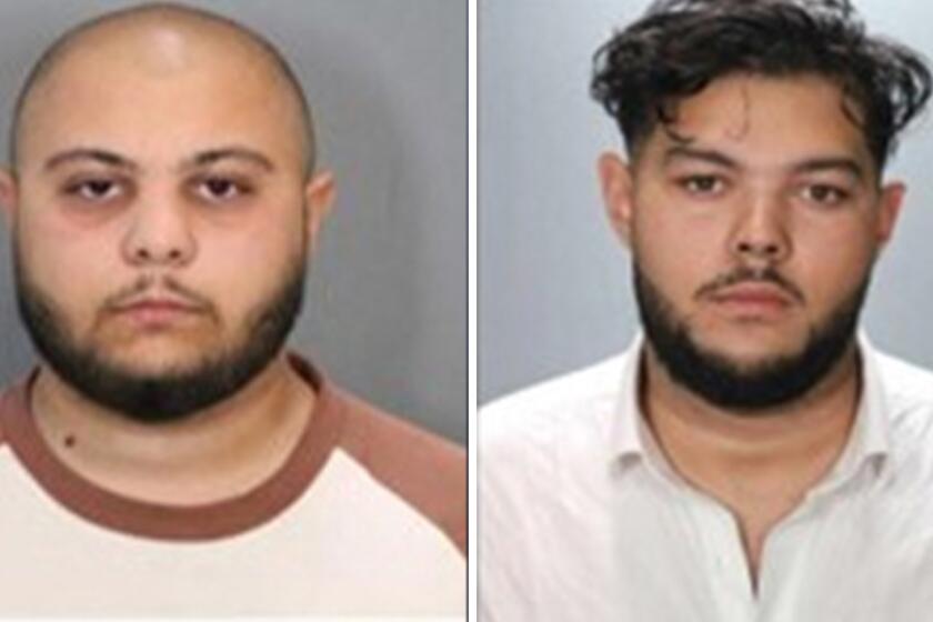 Santa Ana, California-June 26, 2024-In Orange County, Laurentiu Baceanu, left, of Romania, and Alexandru Vasile, right, of Romania, were each charged Monday with 11 felony counts of second-degree robbery and 11 felony hate crime enhancements in connection with 11 different victims in Orange County. In many of the robberies they identified themselves asagents with U.S. Immigration and Customs Enforcement (ICE), police officers, or FBI agents. (Office of the District Attorney, Orange County, California)