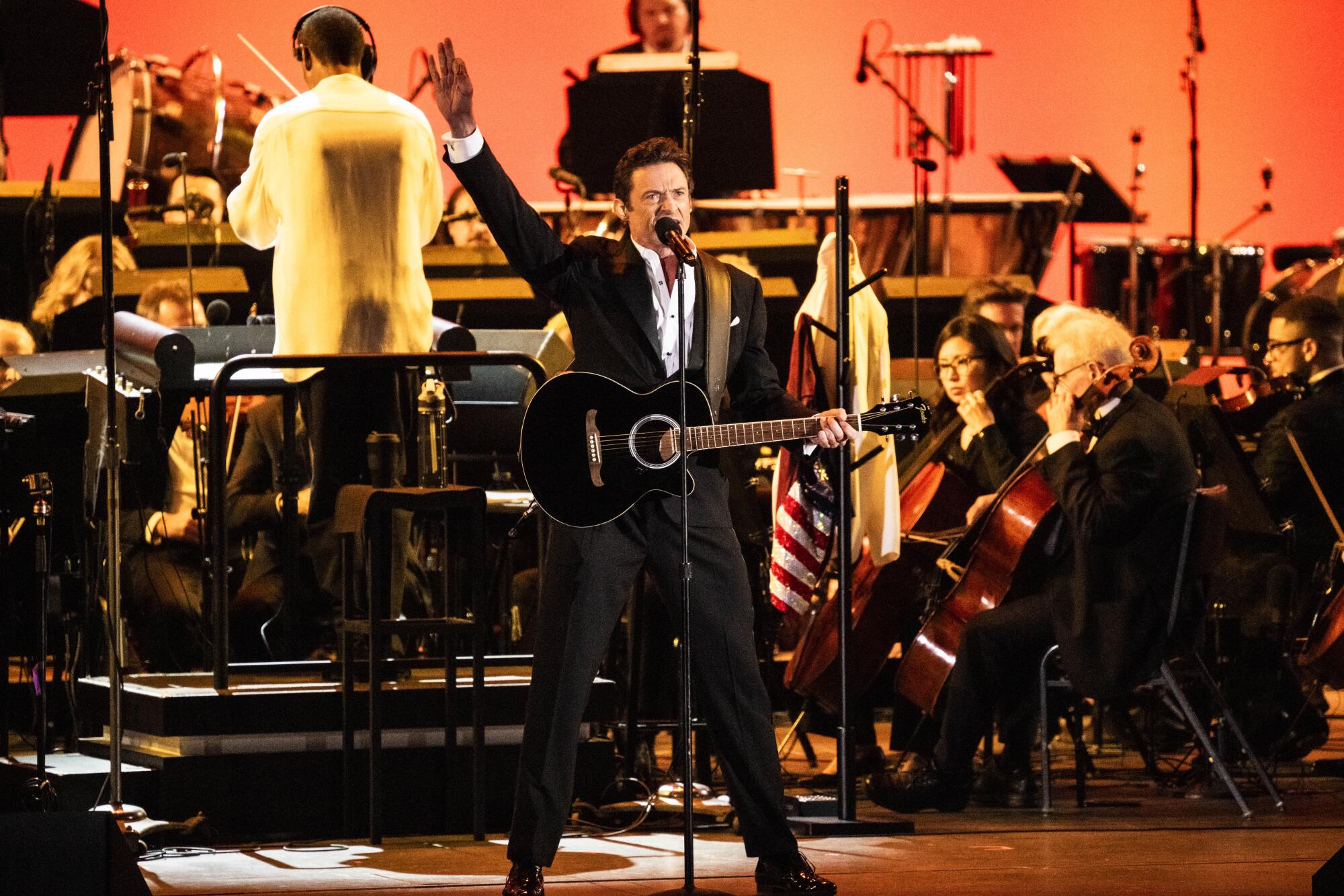 Hugh Jackman at the Hollywood Bowl