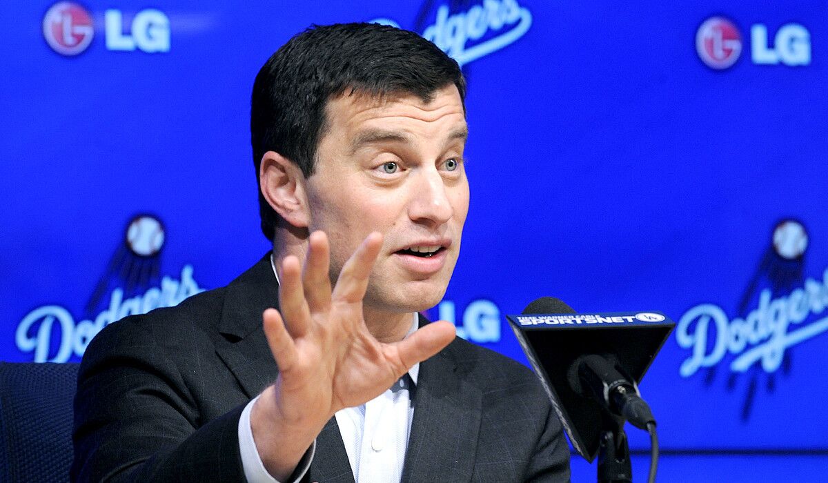 Andrew Friedman, the Dodgers' president of baseball operations, is a believer in sabermetrics statistical analysis.