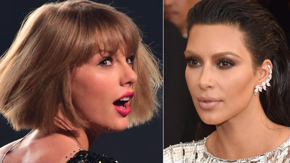 Taylor Swift and Kim Kardashian West