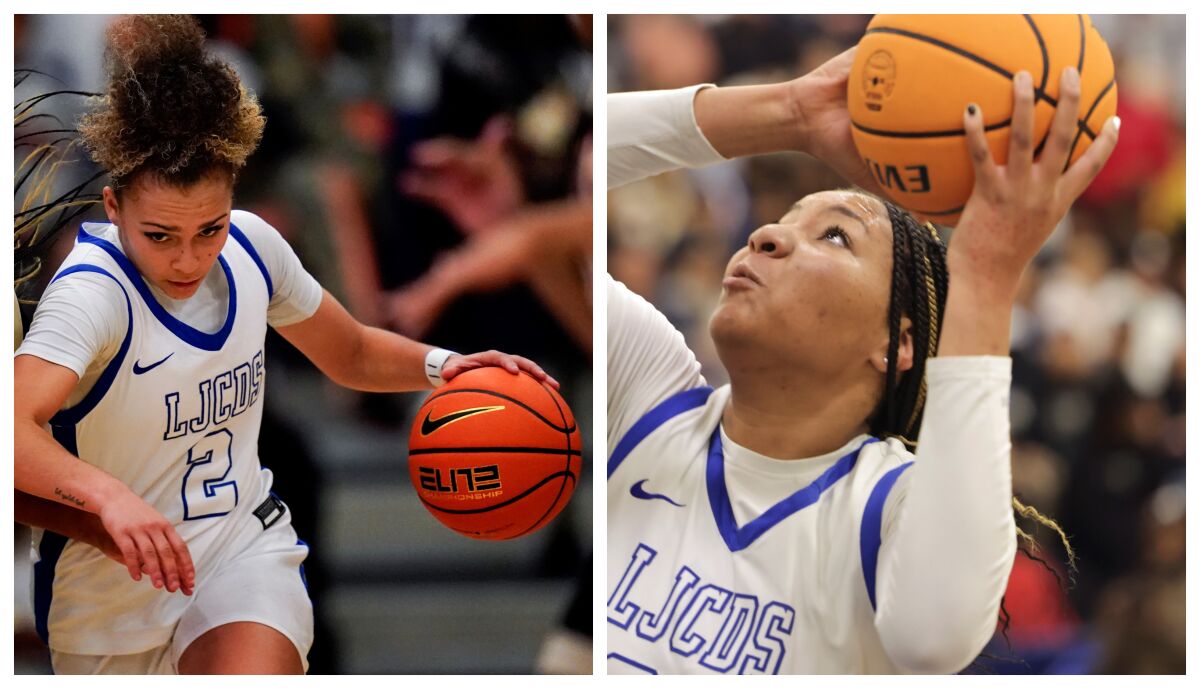 La Jolla Country Day's Jada Williams (left) and Breya Cunningham have been named McDonald's All-Americans.