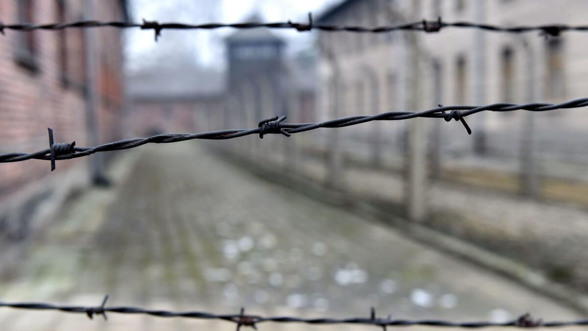 A view oof the wires at the former Nazi concentration and death camp KL Auschwitz-Birkenau.