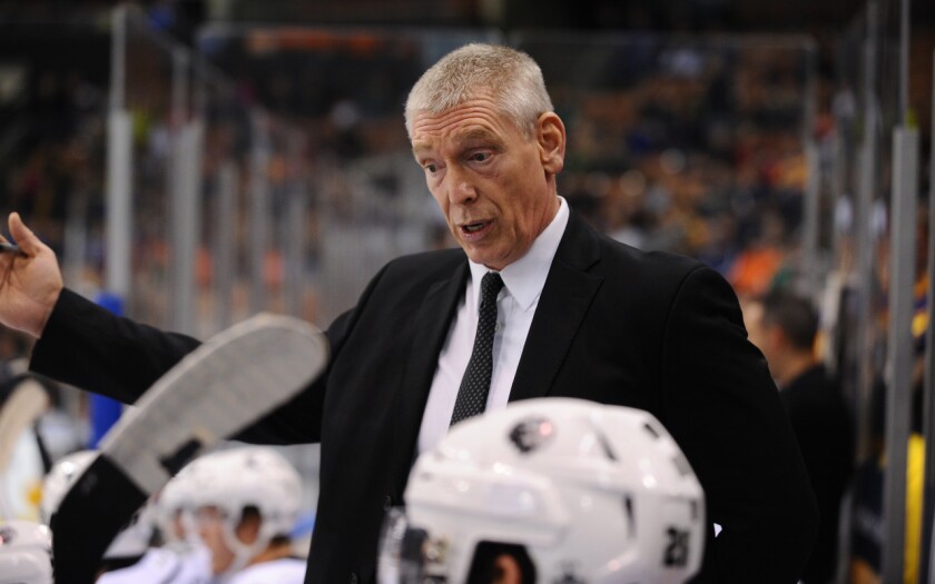 Ontario Reign coach Mike Stothers, shown while with the Manchester Monarchs in 2016.