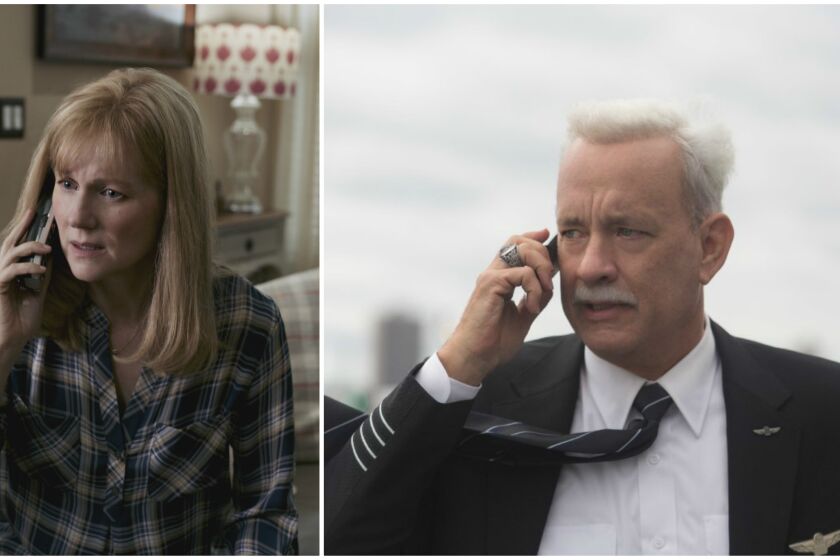 Laura Linney and Tom Hanks in "Sully."