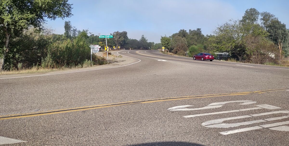 A Caltrans study indicates a traffic signal is needed at SR-67/Mussey Grade Road due to increased traffic volumes.