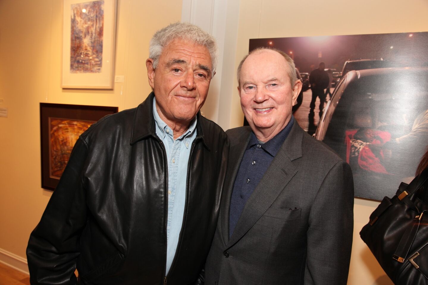 Richard Donner, left, and Jerry Perenchio at a reception at the Art House in L.A. in 2010.