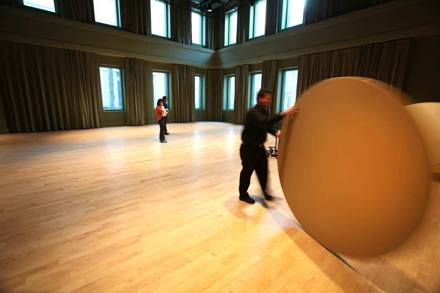 Inside the Troesh studio theatre, which features learning facilities.