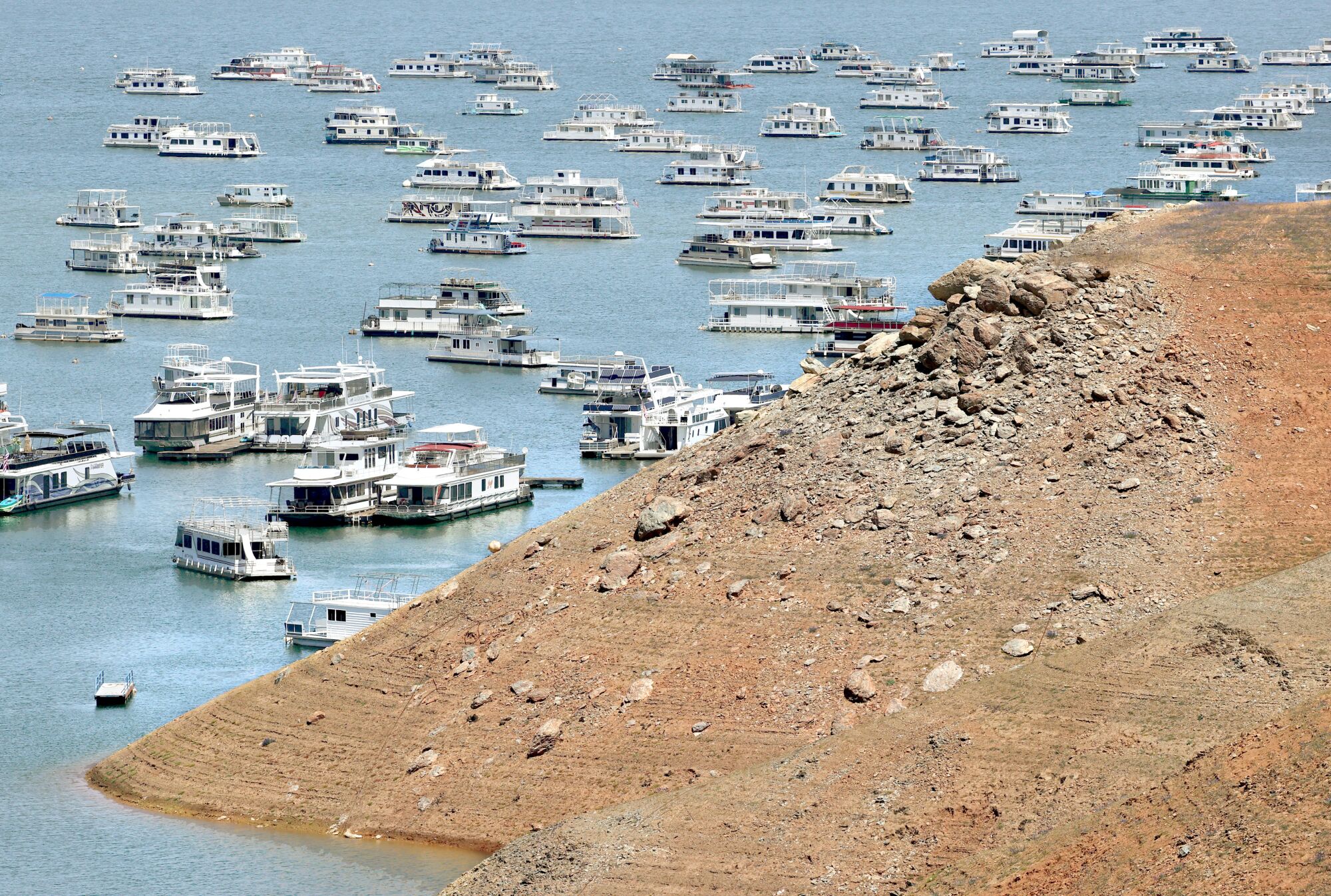 Houseboats on Lake Oroville.