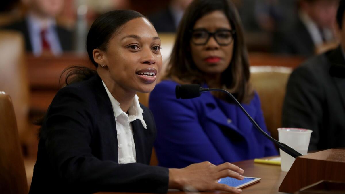 Allyson Felix testifies before the House Ways and Means Committee about the complications she sustained during her pregnancy while discussing racial and social disparities in the maternal mortality crisis.