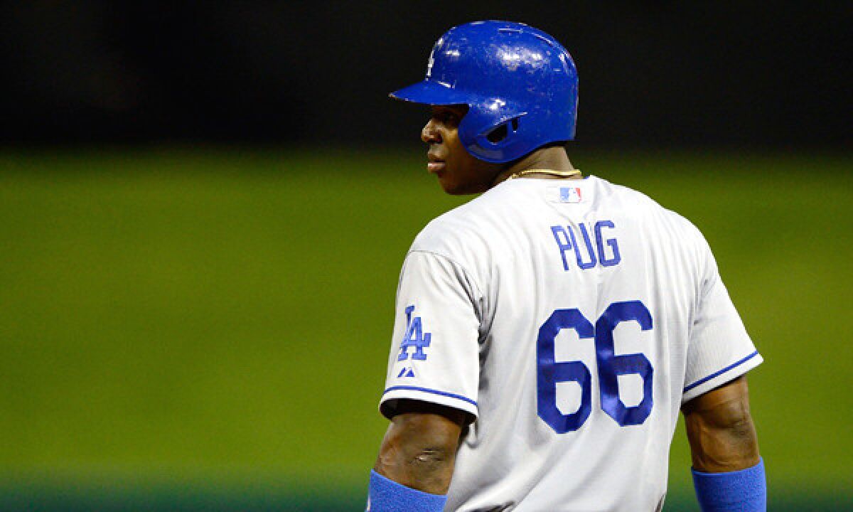 Rookie outfielder Yasiel Puig was scheduled to be out of the starting lineup for Tuesday's game against the Miami Marlins before he was issued a fine by the Dodgers, Manager Don Mattingly said.