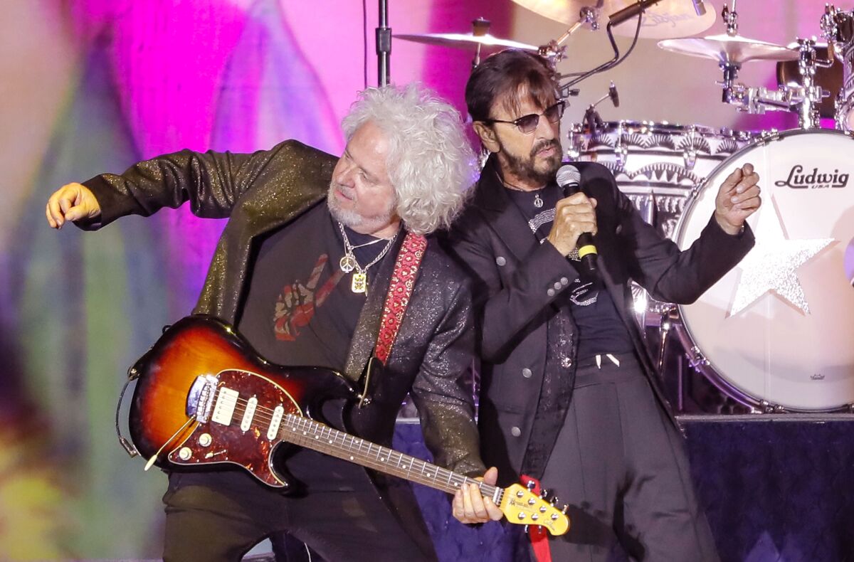 Guitarist Steve Lukather and Ringo Starr, May 19, 2022, at Pechanga 